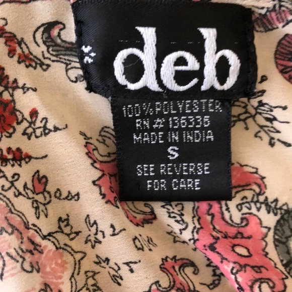 DEB Paisley Open Front Semi Sheer Top - Picture 5 of 5